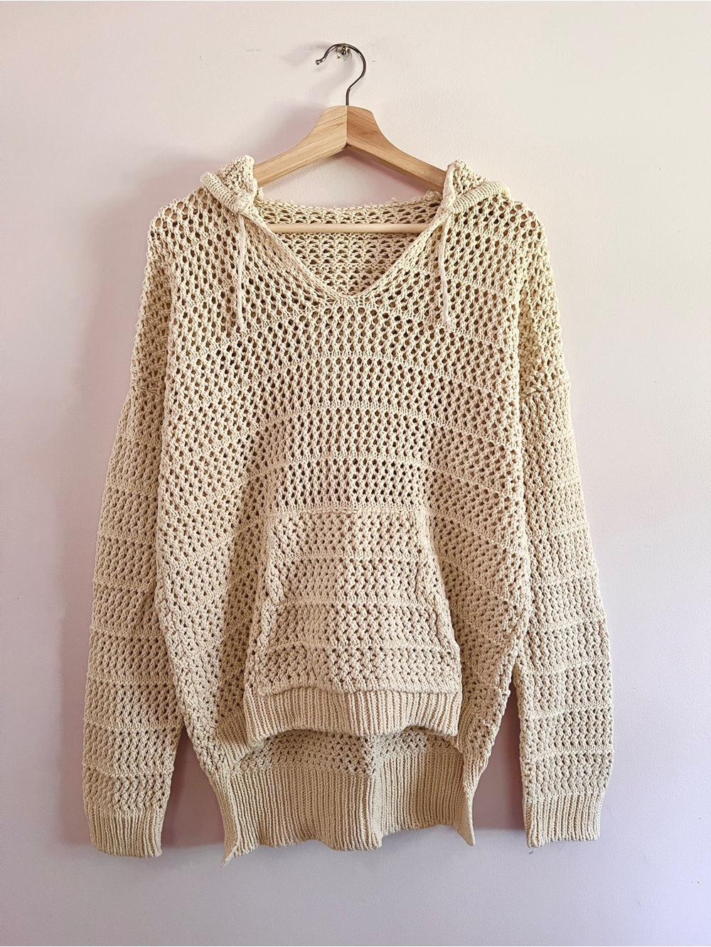 Crochet Summer Knit Hoodie Sweater
